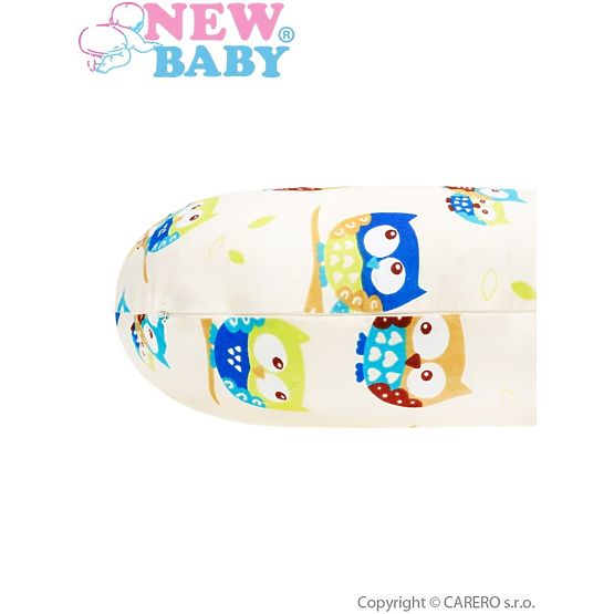 Univerzálny dojčiaci vankúš v tvare C New Baby Sovičky bežový Béžová