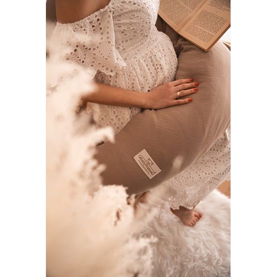 Vankúš MOON MUSLIN 260 cm - hnedý