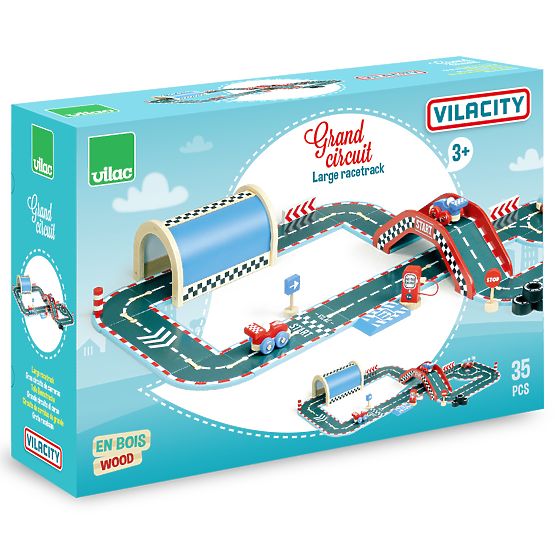 Veľká drevená autodráha Vilac Vilacity