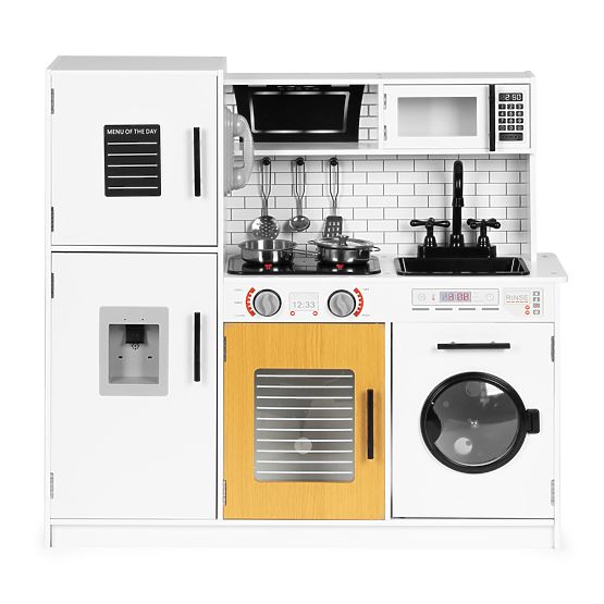 Veľká drevená kuchynka pre deti + zvuky a svetlá ECOTOYS