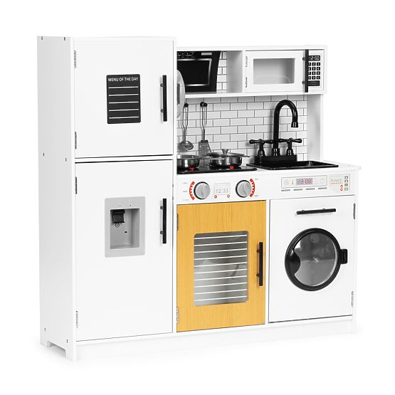 Veľká drevená kuchynka pre deti + zvuky a svetlá ECOTOYS