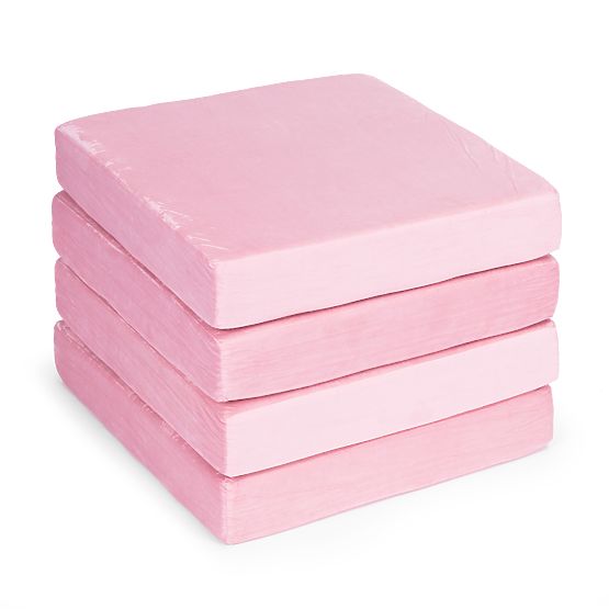 Veľká modulárna skladacia pohovka pre deti pre 2 osoby DIY 10 mäkkých vankúšov - ružová ECOTOYS