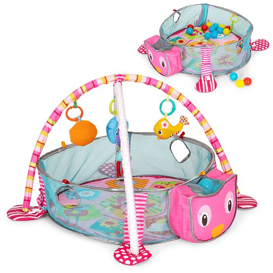 Veľká vzdelávacia podložka 3v1 ohrádka 30 loptičiek 0+ ECOTOYS