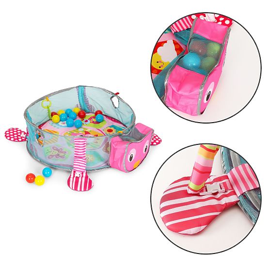 Veľká vzdelávacia podložka 3v1 ohrádka 30 loptičiek 0+ ECOTOYS