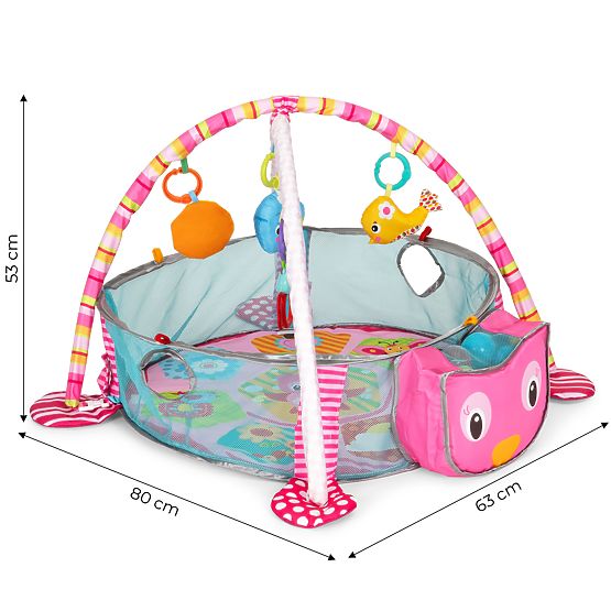 Veľká vzdelávacia podložka 3v1 ohrádka 30 loptičiek 0+ ECOTOYS