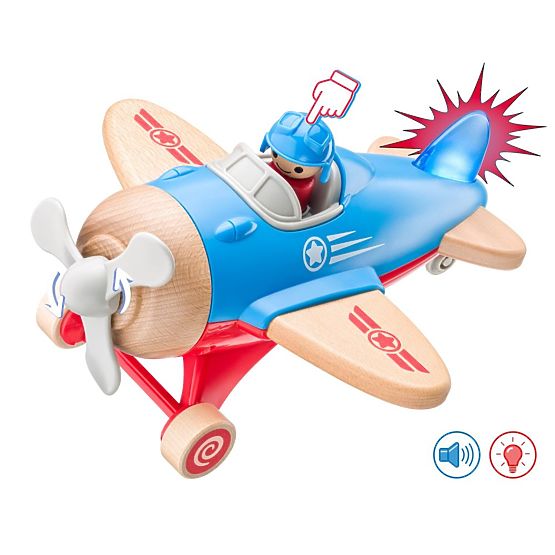 Veľké lietadlo s pilotom - svieti a vydáva zvuky