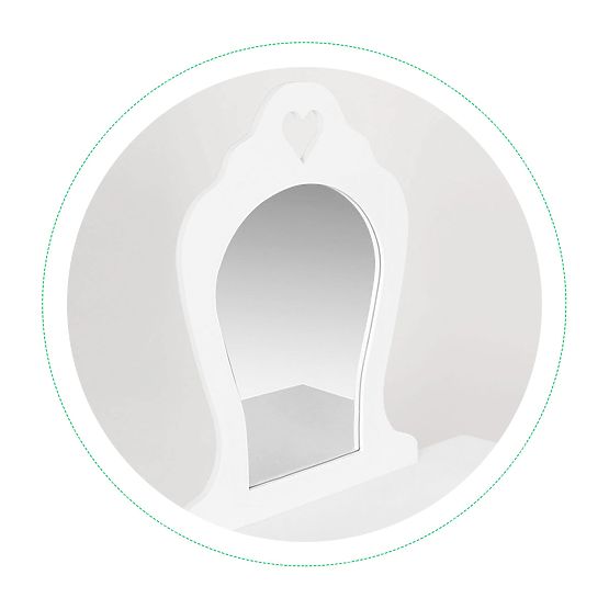 Veľký detský toaletný stolík so zrkadlom pre dievčatá ECOTOYS