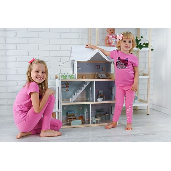 Veľký drevený domček pre bábiky