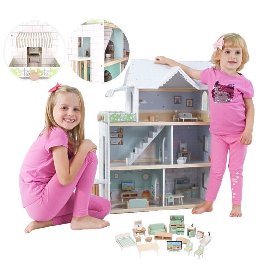 Veľký drevený domček pre bábiky