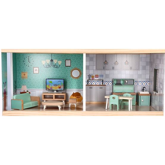 Veľký drevený domček pre bábiky