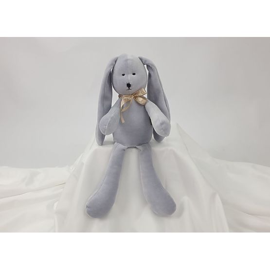 Velúrová hračka Králiček 35 cm - šedý