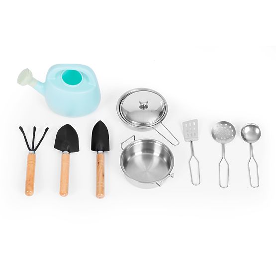 Vonkajšia blatová kuchyňa pre deti s príslušenstvom jedľové drevo ECOTOYS