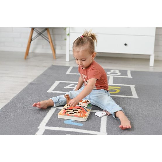 Viacvrstvové puzzle zvieratká na farme