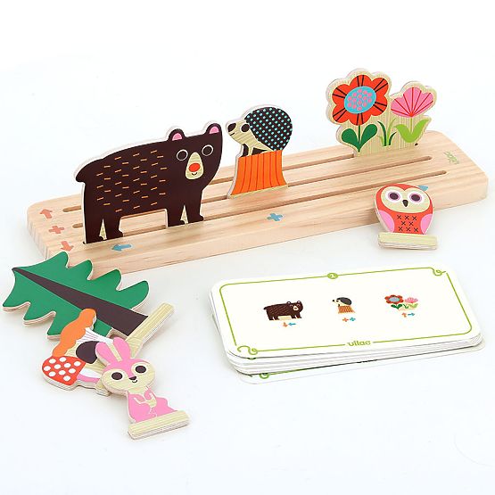 Vilac Drevená logická hra Postav to správne! Les