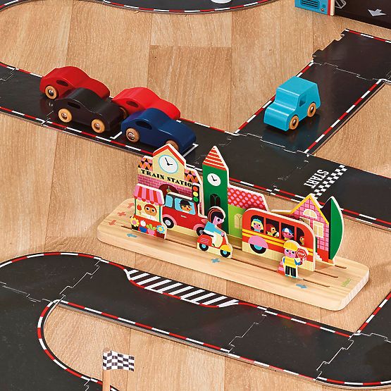 Vilac Drevená logická hra Postav to správne! Mesto