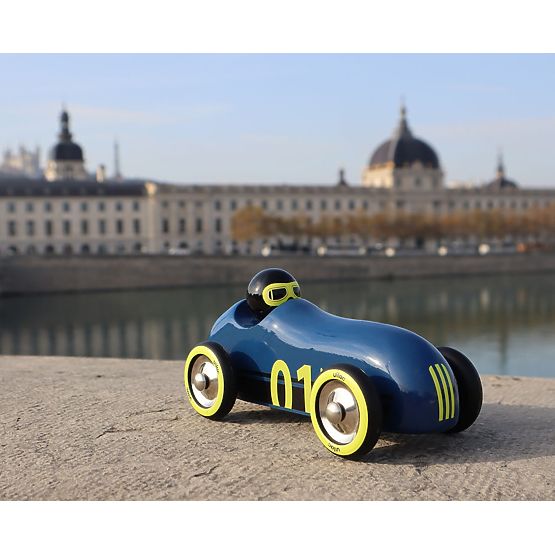 Vilac Drevené auto Old Sport Compet tmavomodré
