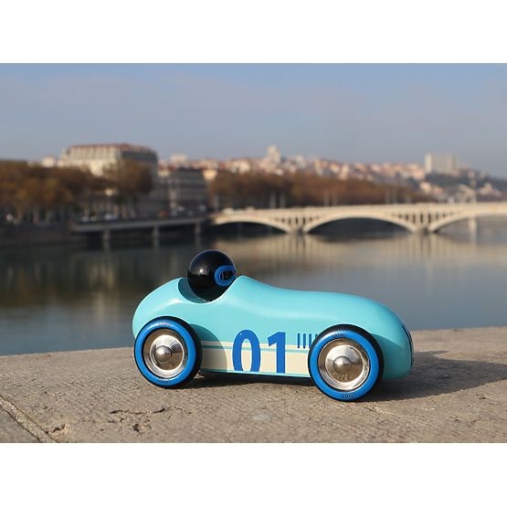 Vilac Drevené auto Old Sport Compet tyrkysové