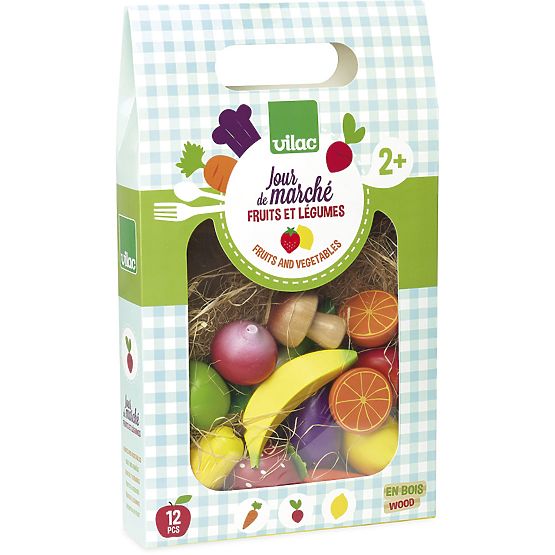 Vilac Drevený set ovocia a zelenina