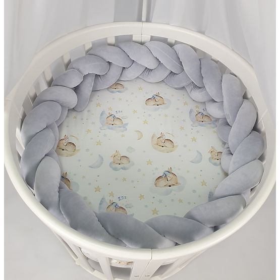 Vrkôčikový mantinel 240 cm - šedý