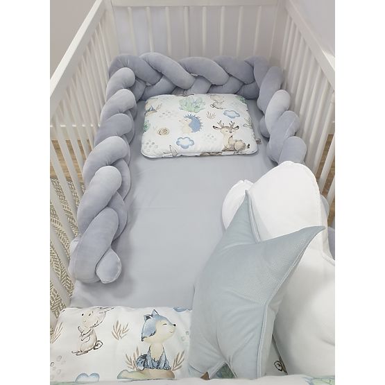 Vrkôčikový mantinel 240 cm - šedý