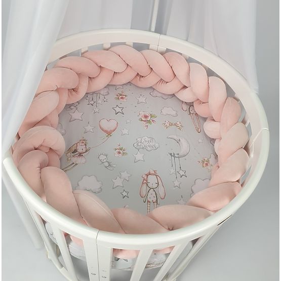 Vrkôčikový mantinel 240 cm - staroružový