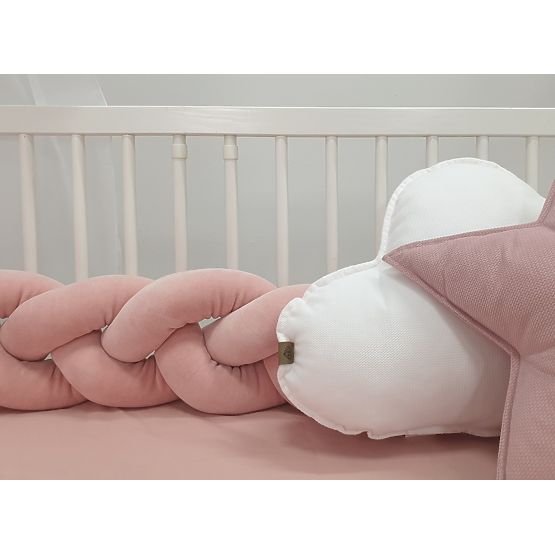 Vrkôčikový mantinel 240 cm - staroružový