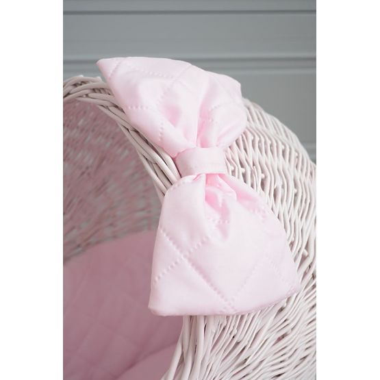 Vysoký prútený kočík pre bábiky - ružový