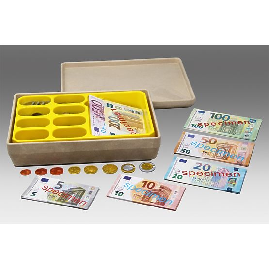 Wissner Pokladňa s eurovými bankovkami a mincami