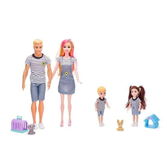 Woodyland Moderná rodinka bábiky so zvieratami