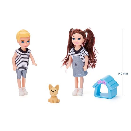 Woodyland Moderná rodinka bábiky so zvieratami