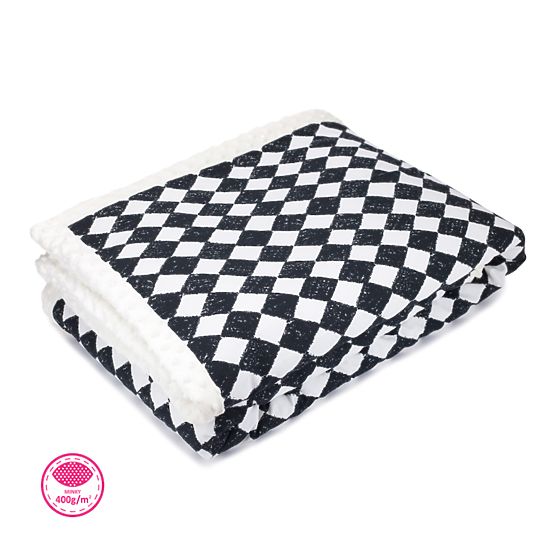 Zateplená veľká deka/prikrývka - šachovnica