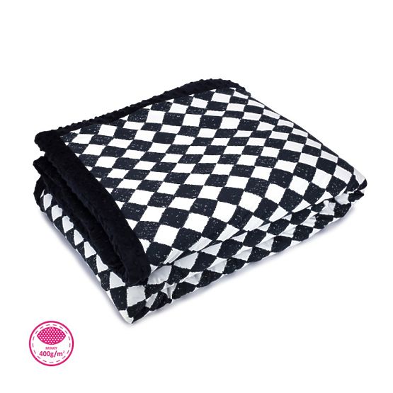 Zateplená veľká deka/prikrývka - šachovnica