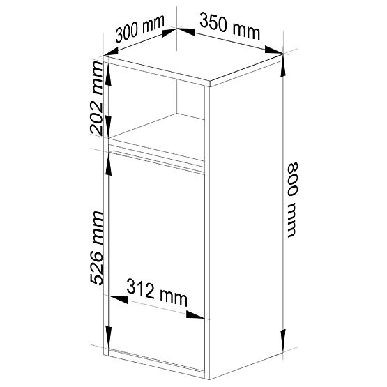 ZÁVESNÁ KÚPEĽŇOVÁ SKRINKA VAMI W35 1D 1W DUB ARTISAN / KAŠMÍR