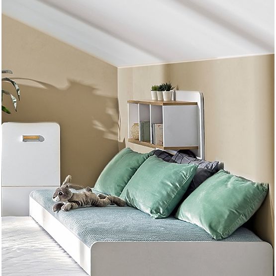 Závesná polica L9 - biela / dub nash