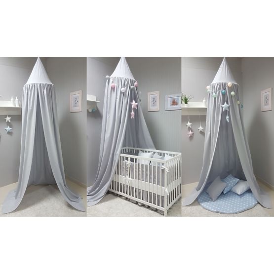 Závesný baldachýn - sivý