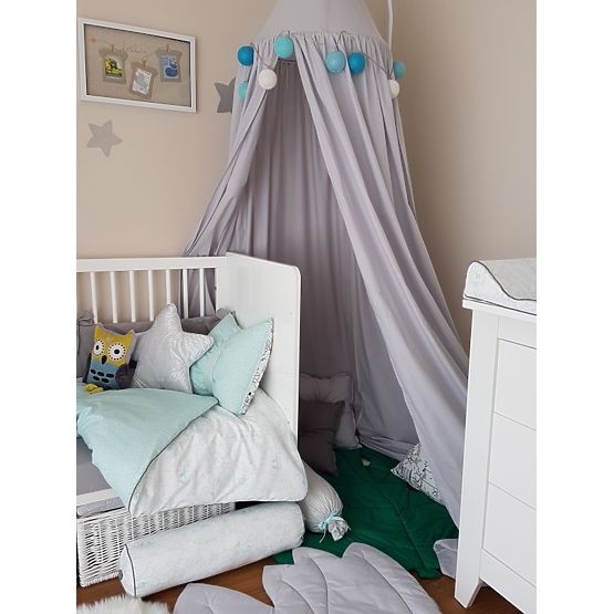 Závesný baldachýn - sivý