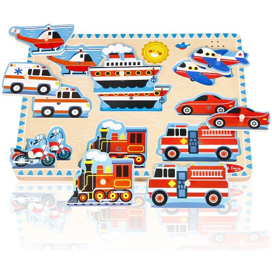 Zvuková skladačka - Vozidlá - hudobné puzzle