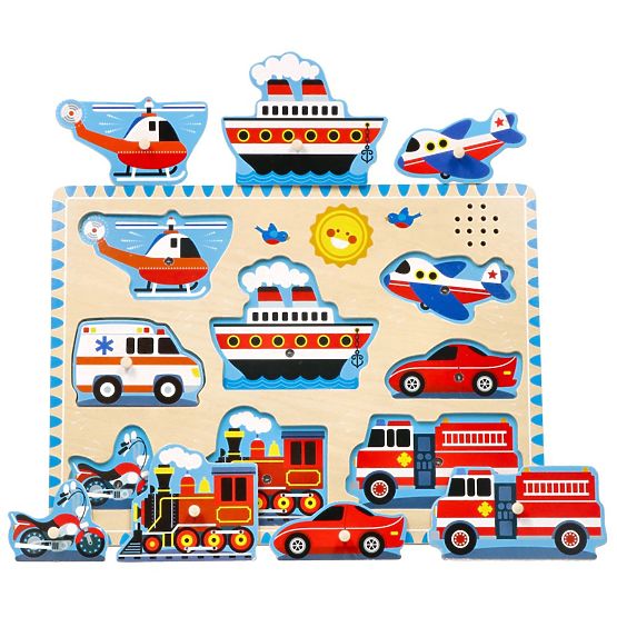 Zvuková skladačka - Vozidlá - hudobné puzzle