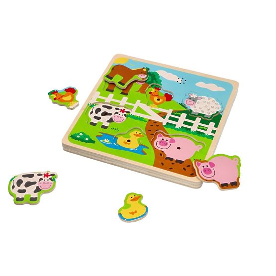 Zvukové puzzle - zvieratá z farmy