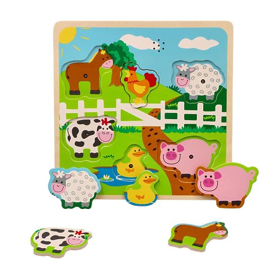 Zvukové puzzle - zvieratá z farmy