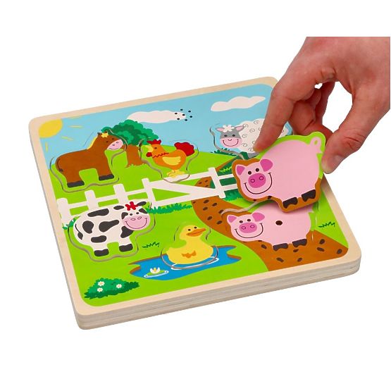 Zvukové puzzle - zvieratá z farmy
