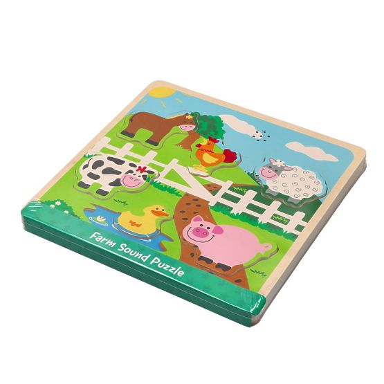 Zvukové puzzle - zvieratá z farmy