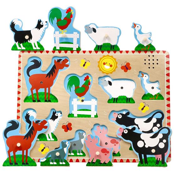 Zvukové puzzle - Zvieratá z farmy