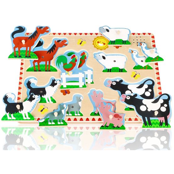 Zvukové puzzle - Zvieratá z farmy