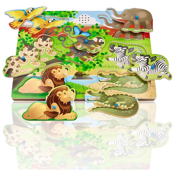 Zvukové puzzle Zvieratá zo Zoo