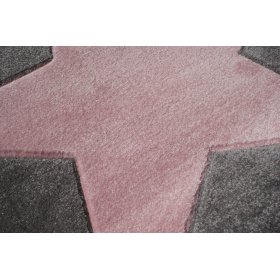 Detský koberec STAR striebro-šedo-ružový, LIVONE