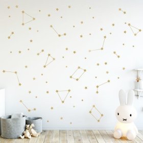 Samolepky na stenu - zlatá hviezdičky, Housedecor