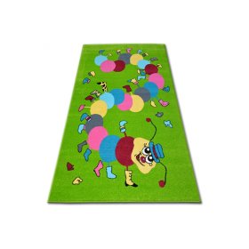 Detský koberec FUNKY TOP húsenica - zelený