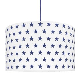 Textilná závesná lampa - hviezdičky - tmavomodrá, YoungDeco