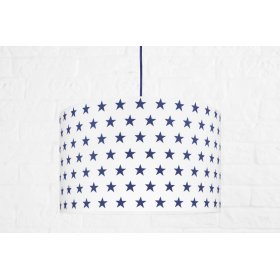 Textilná závesná lampa - hviezdičky - tmavomodrá, YoungDeco